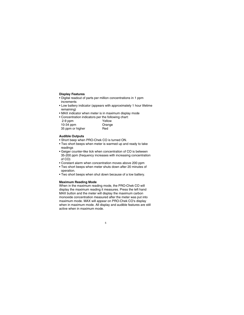 Tracer TP-9362 PRO-Chek CO AM08047 User Manual | Page 4 / 7