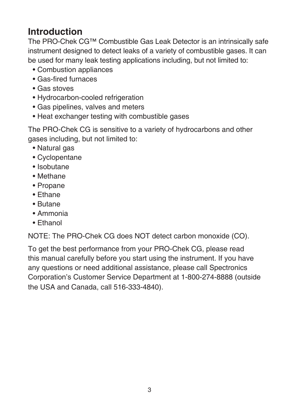 Introduction | Tracer TP-9363 PRO-Chek CG AM08045-4 User Manual | Page 3 / 12