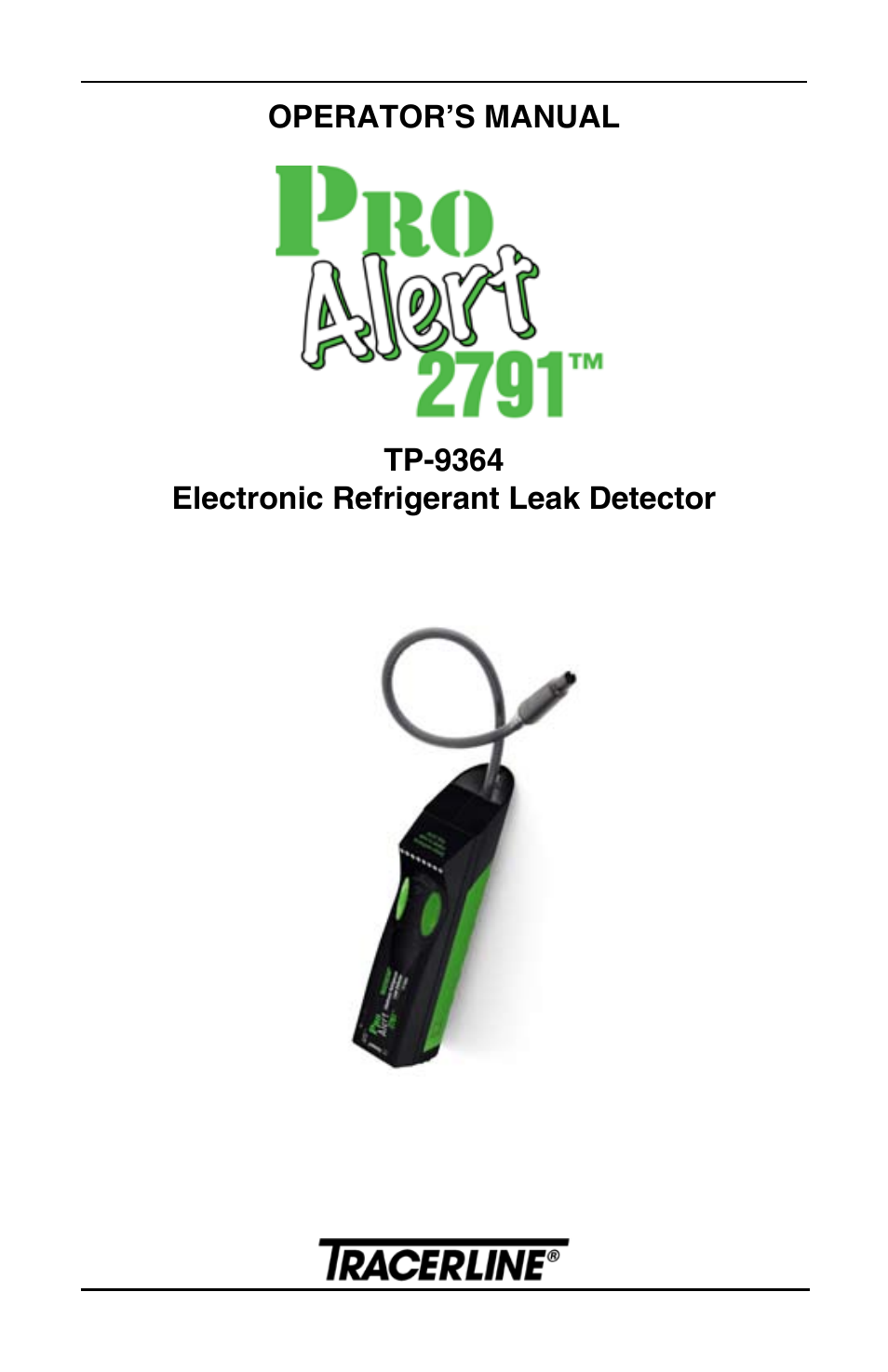 Tracer TP-9364 PRO-Alert 2791 AM08046-2 User Manual | 24 pages