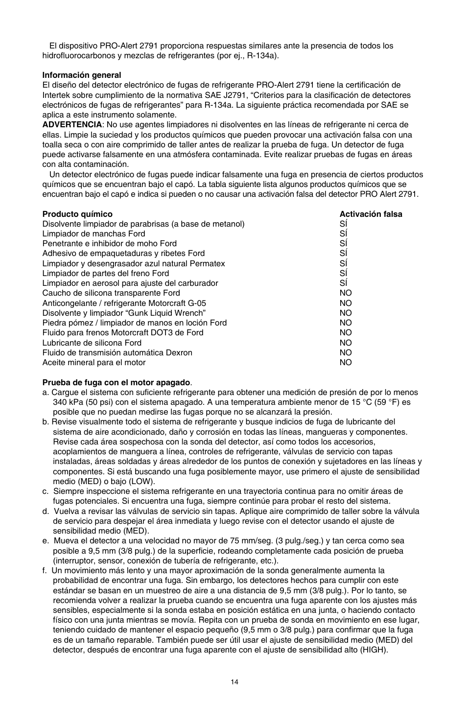 Tracer TP-9364 PRO-Alert 2791 AM08046-2 User Manual | Page 14 / 24