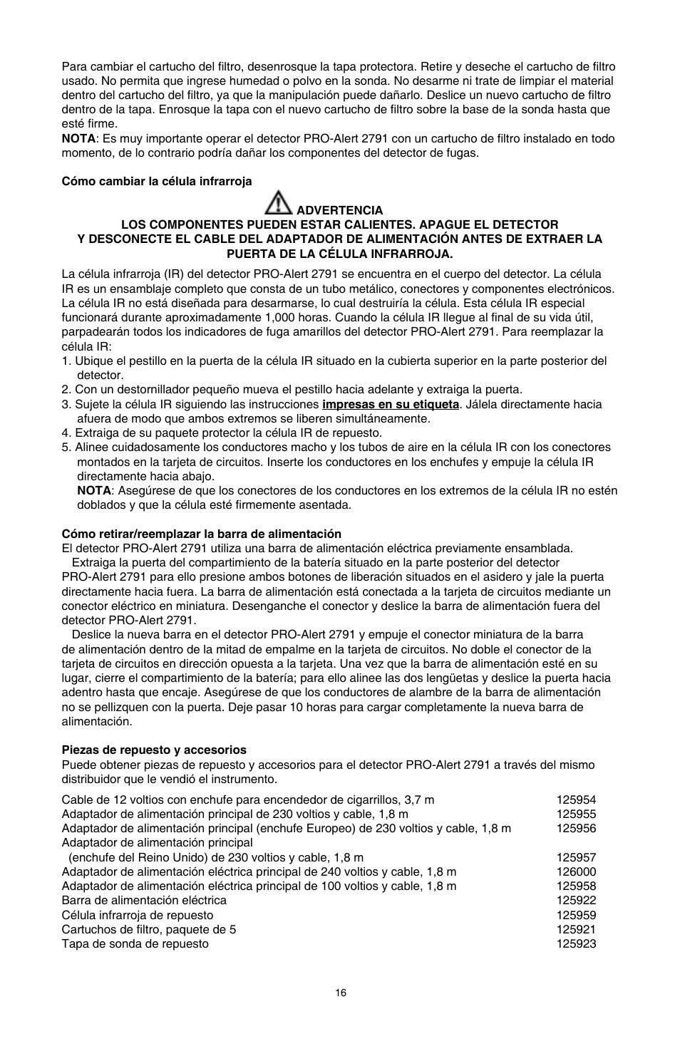 Tracer TP-9364 PRO-Alert 2791 AM08046-2 User Manual | Page 16 / 24