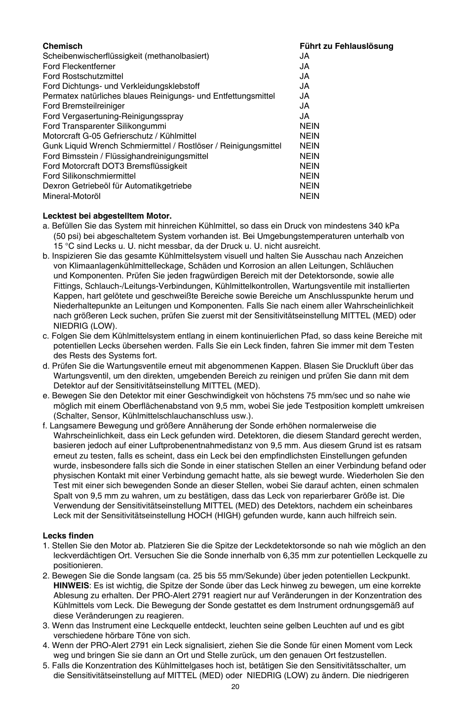 Tracer TP-9364 PRO-Alert 2791 AM08046-2 User Manual | Page 20 / 24