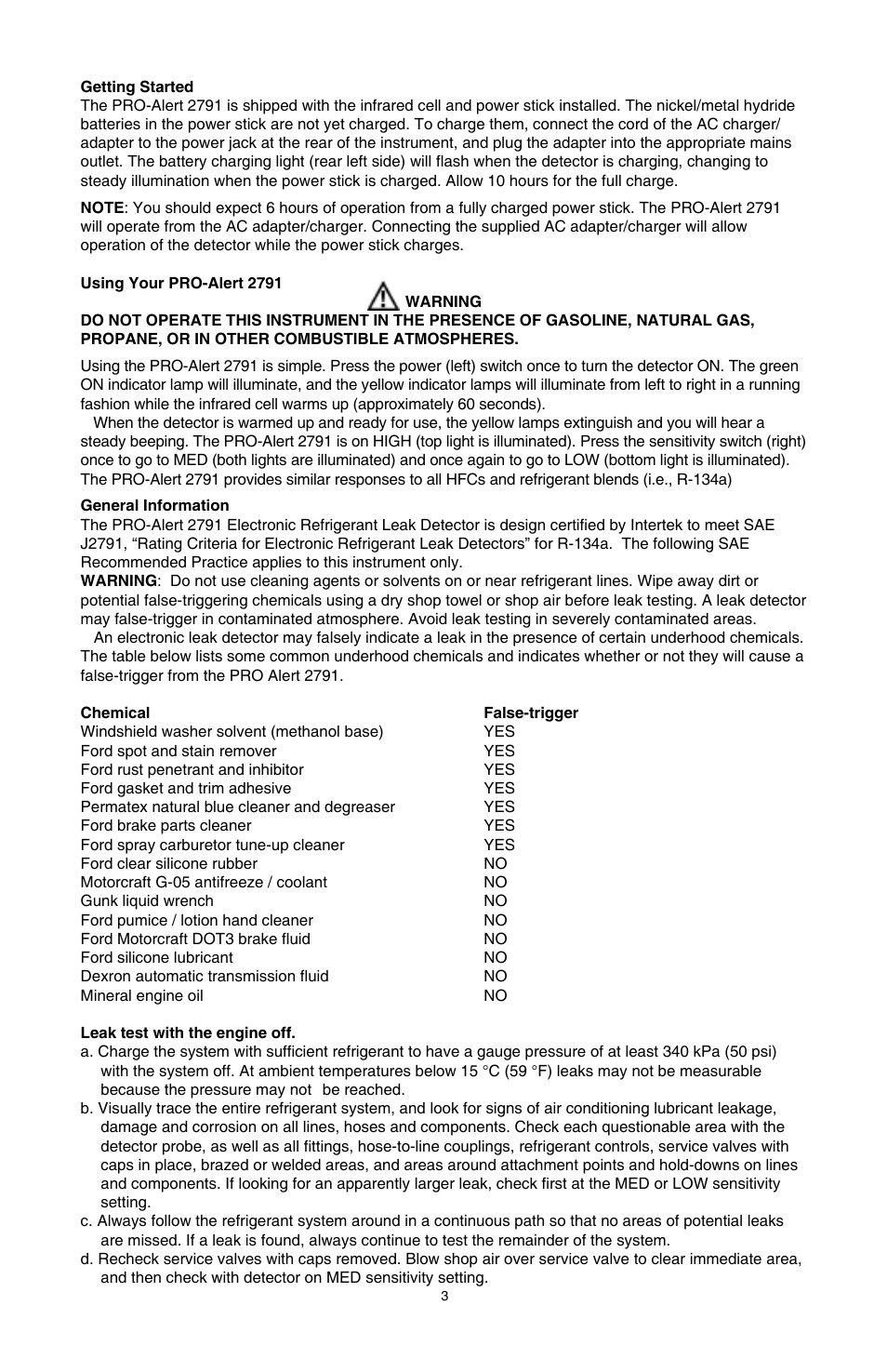 Tracer TP-9364 PRO-Alert 2791 AM08046-2 User Manual | Page 3 / 24