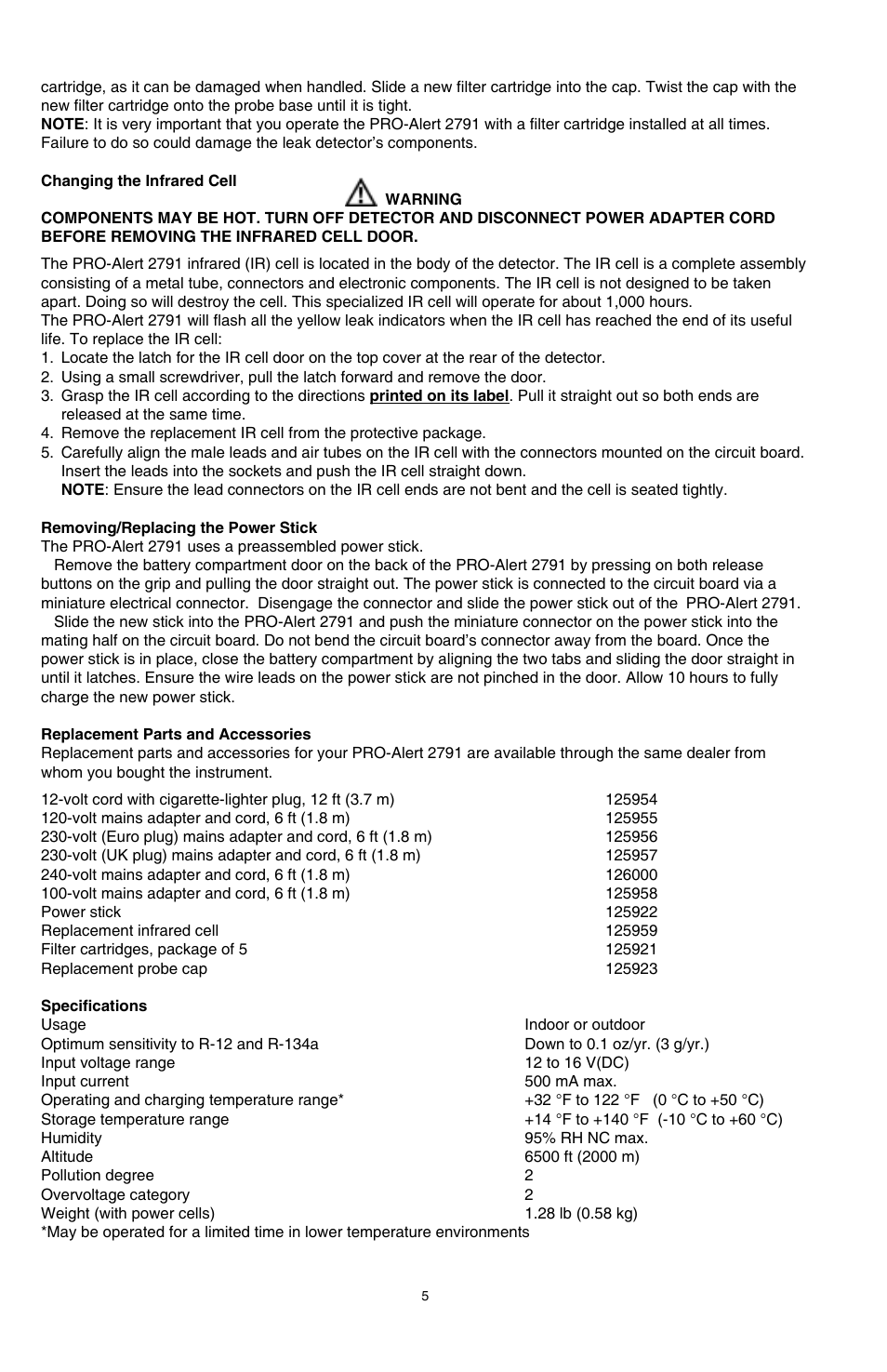 Tracer TP-9364 PRO-Alert 2791 AM08046-2 User Manual | Page 5 / 24