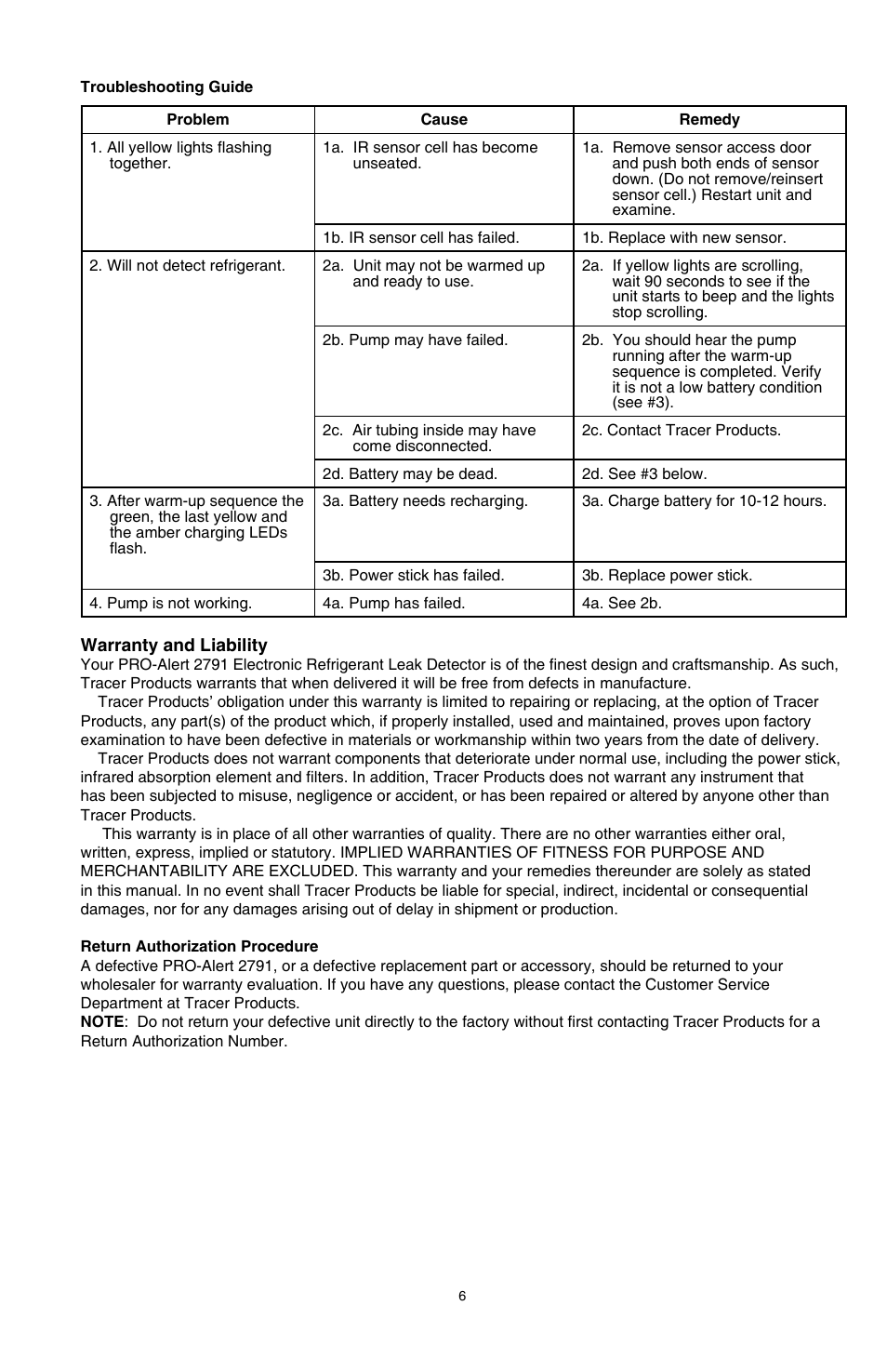 Tracer TP-9364 PRO-Alert 2791 AM08046-2 User Manual | Page 6 / 24