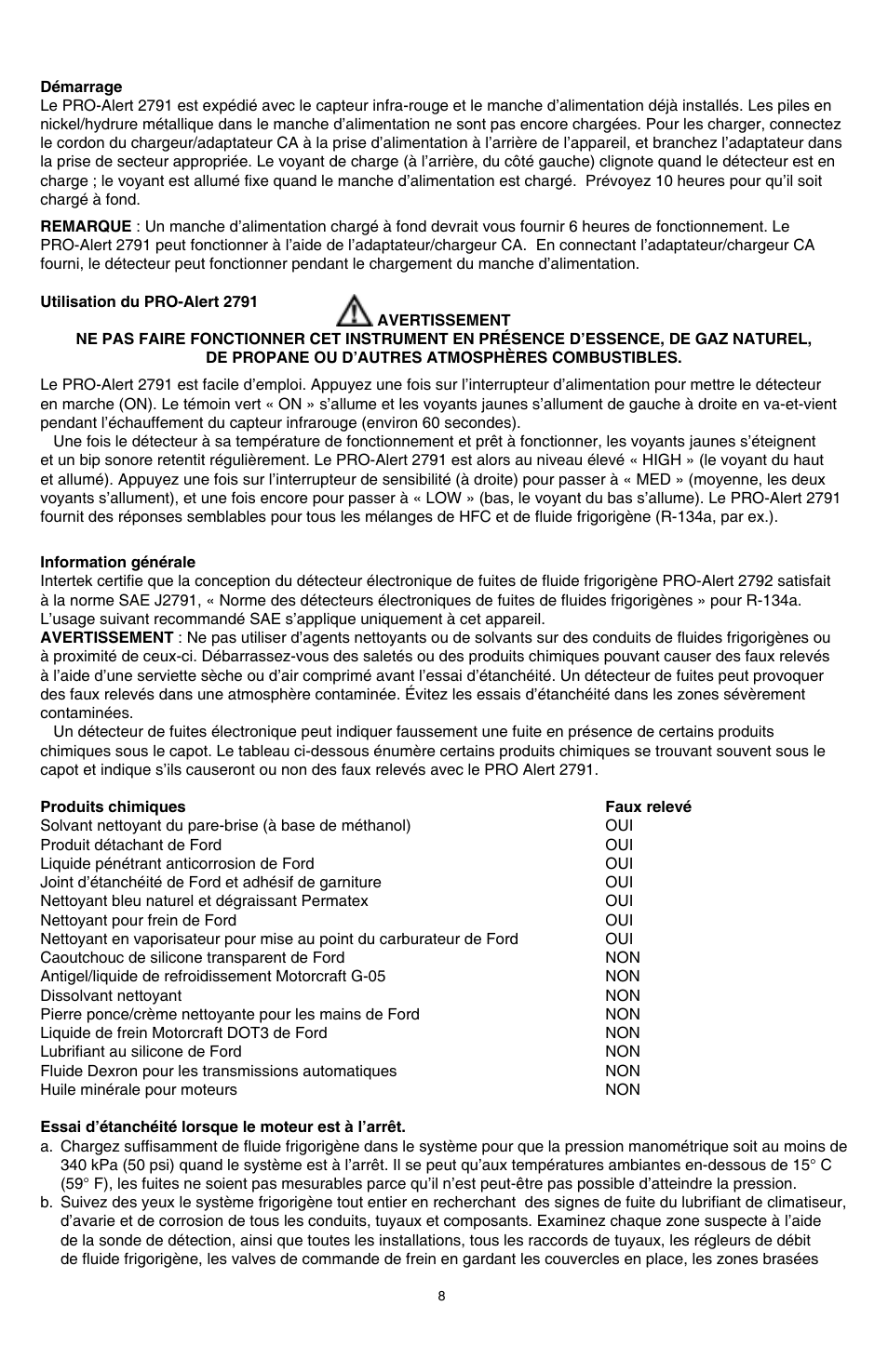 Tracer TP-9364 PRO-Alert 2791 AM08046-2 User Manual | Page 8 / 24