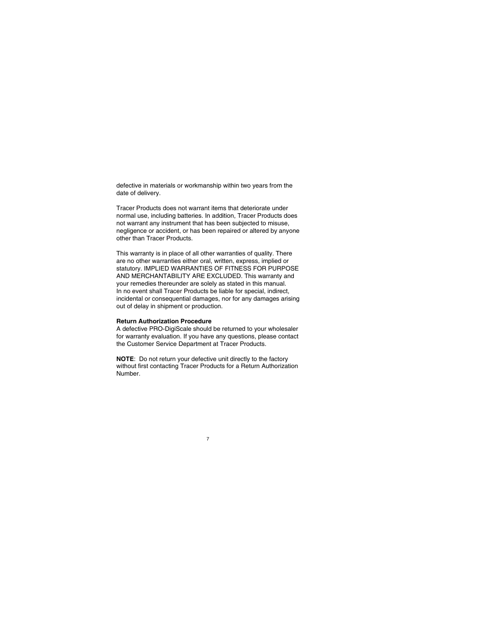 Tracer TP-9366 PRO-DigiScale AM08044 User Manual | Page 6 / 7
