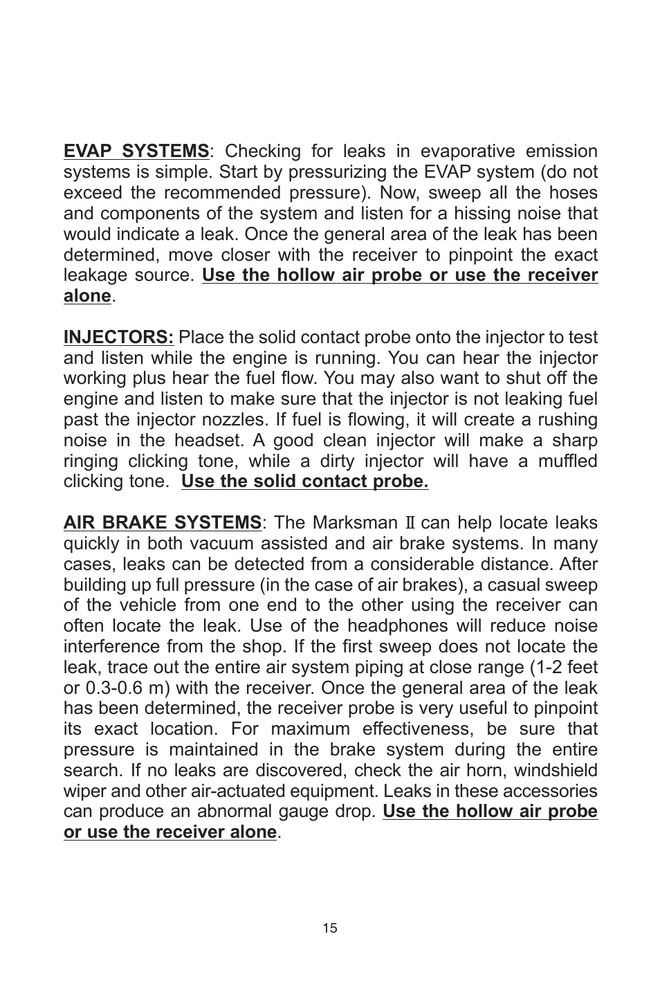 Tracer TP-9367 Marksman II AM12002 User Manual | Page 15 / 20
