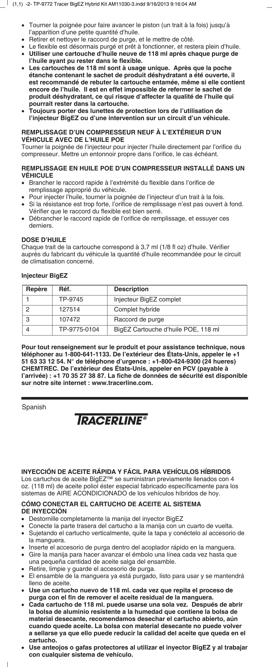 Tp-9772 | Tracer TP-9772 Tracer BigEZ Hybrid Kit M-L AM11030-3 User Manual | Page 2 / 4
