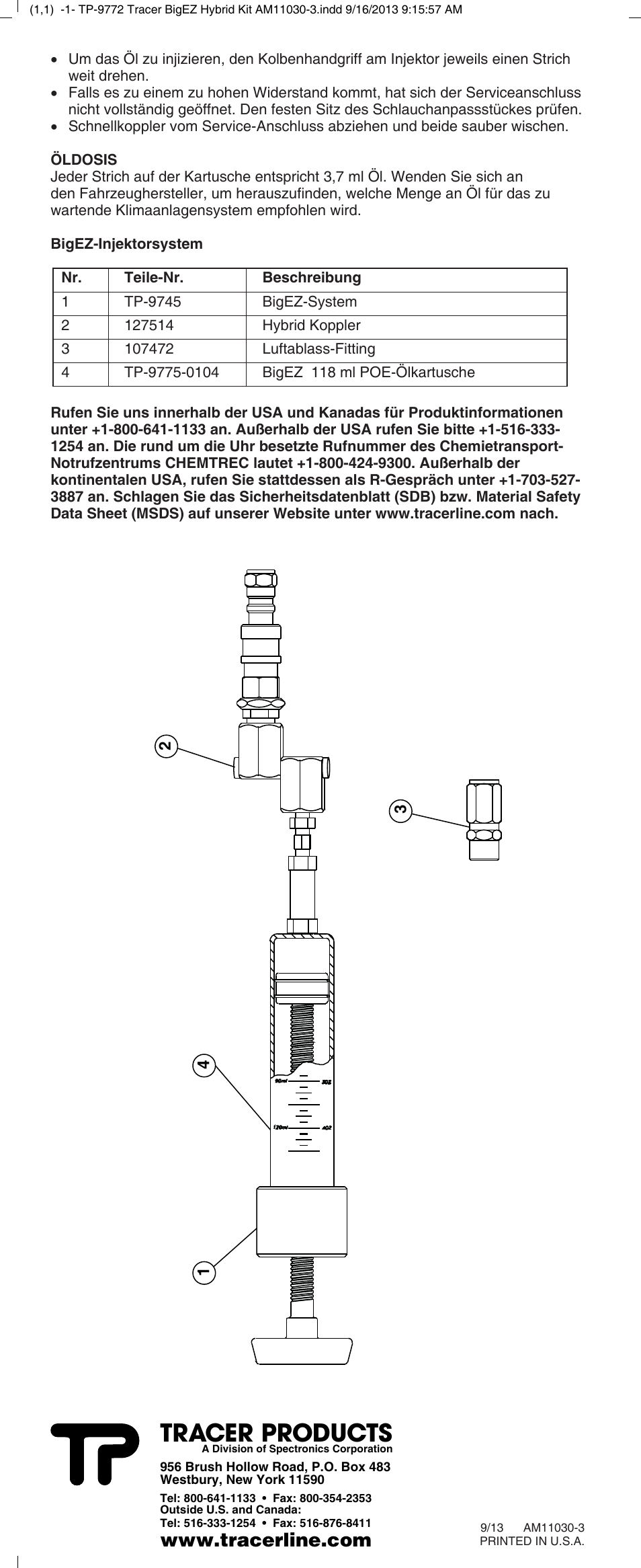 Tracer products | Tracer TP-9772 Tracer BigEZ Hybrid Kit M-L AM11030-3 User Manual | Page 4 / 4