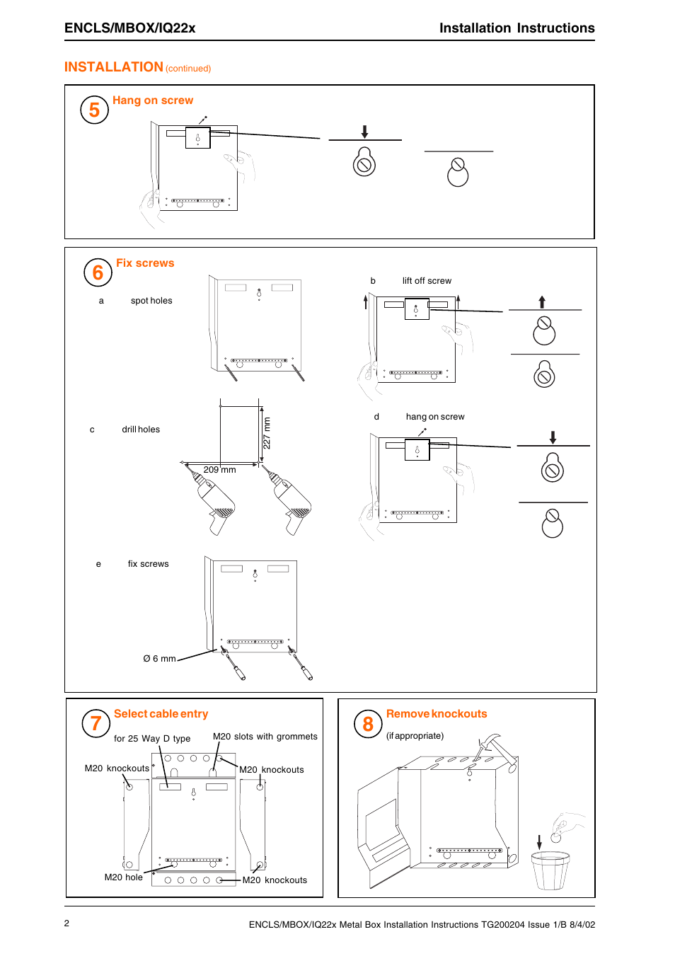 Encls/mbox/iq22x installation instructions, Installation | TREND ENCLS_MBOX_IQ22x User Manual | Page 2 / 4