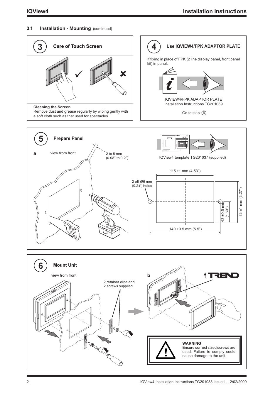 Iqview4 installation instructions | TREND iQView4 User Manual | Page 2 / 8
