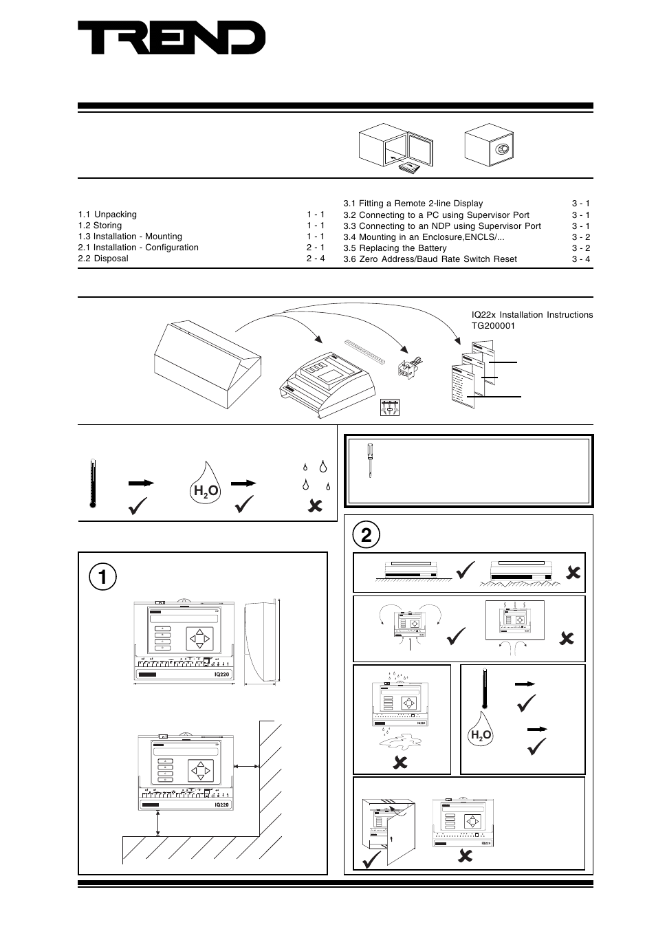 TREND IQ22x User Manual | 12 pages