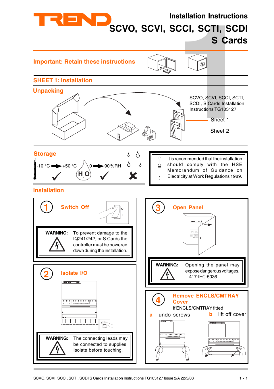 TREND SCTI User Manual | 8 pages