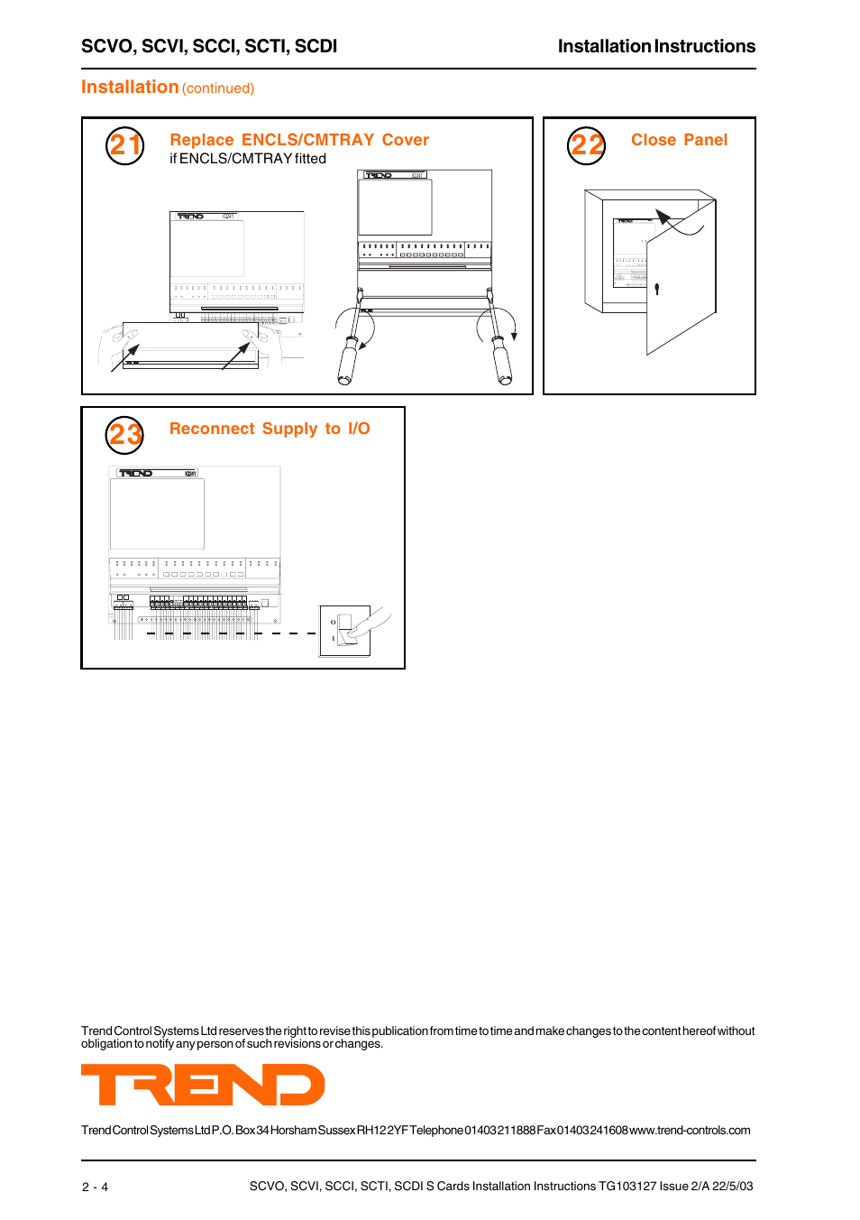 TREND SCTI User Manual | Page 8 / 8