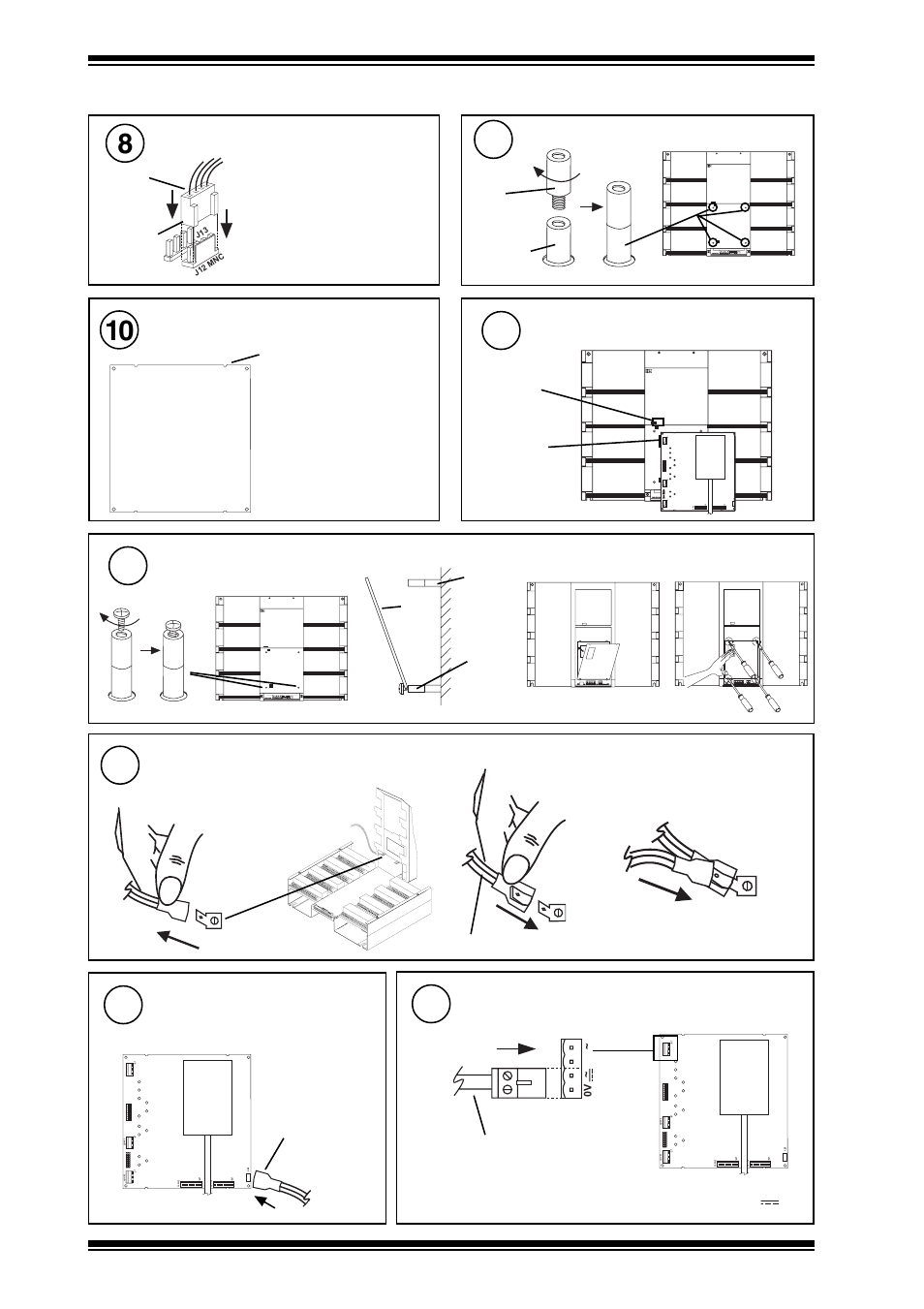 Kit/node/iq25x installation instructions, Connect local network cable, Install nylon inserts check node card | Orientate board, Fit board to inserts, Connect earth (ground) cable, Connect earth (ground) to node board, Connect input power cable to node board | TREND KIT_NODE_IQ25x User Manual | Page 2 / 8