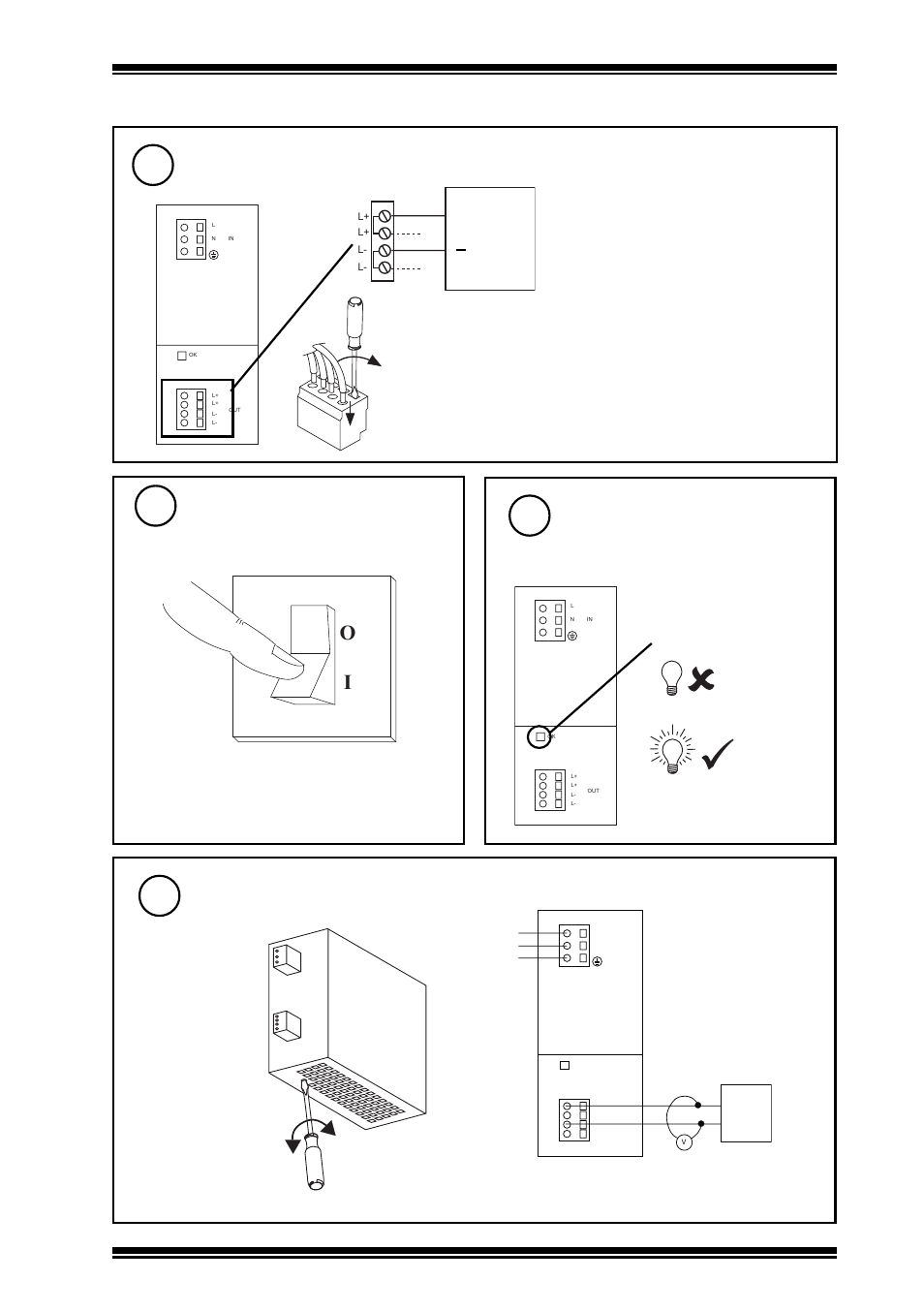 Connect output supply, Switch on, Check led | Set voltage | TREND PSR230_24 User Manual | Page 3 / 4