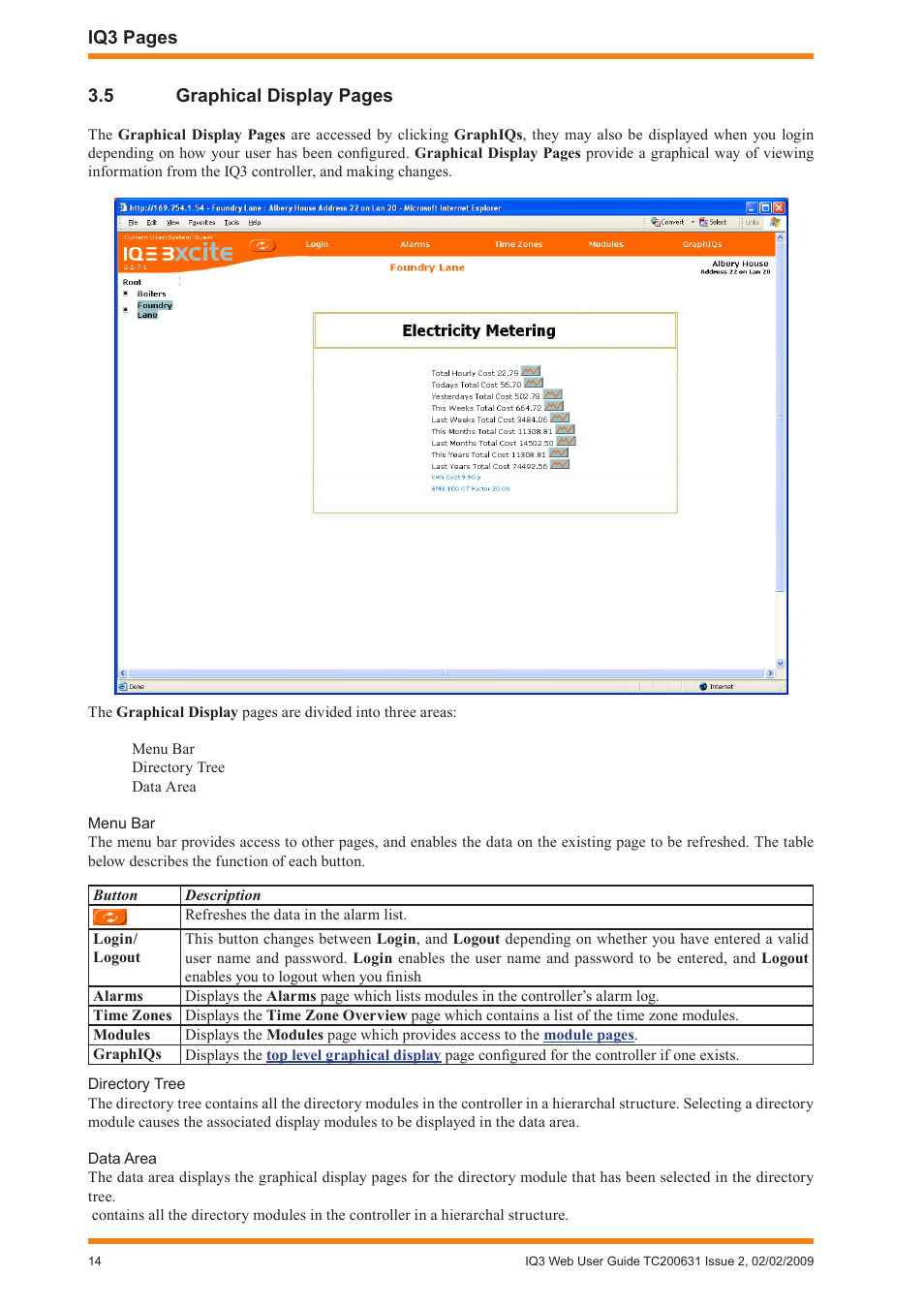 L graphical display | TREND IQ3 User Guide User Manual | Page 14 / 40