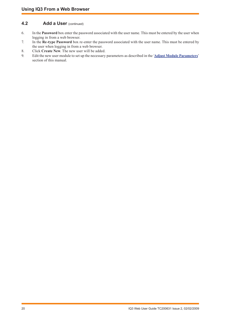 Add a user | TREND IQ3 User Guide User Manual | Page 20 / 40