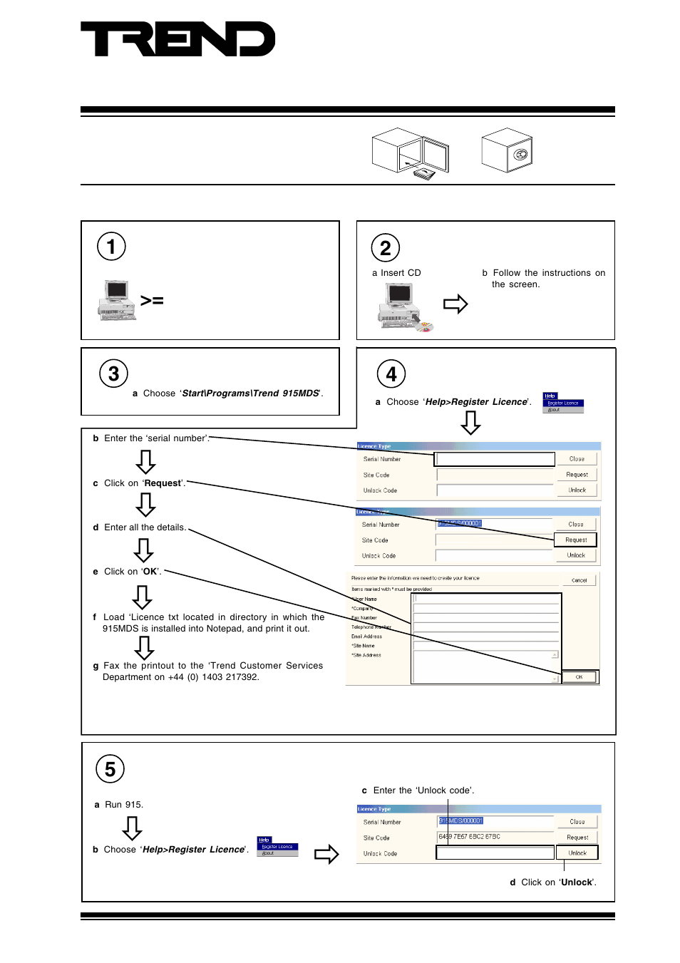 TREND 915MDS User Manual | 2 pages