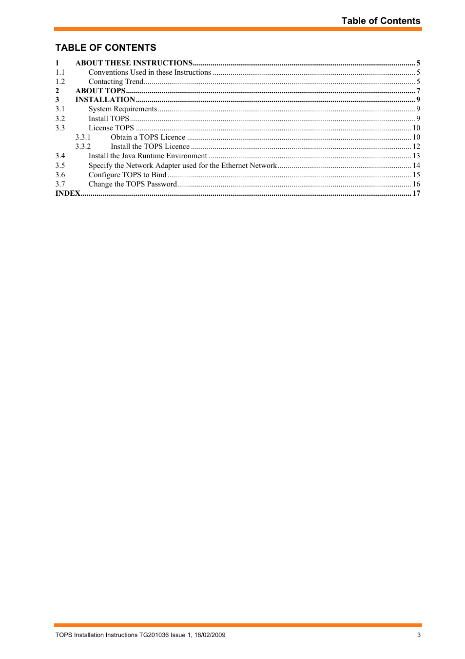 TREND TOPS Installation User Manual | Page 3 / 20