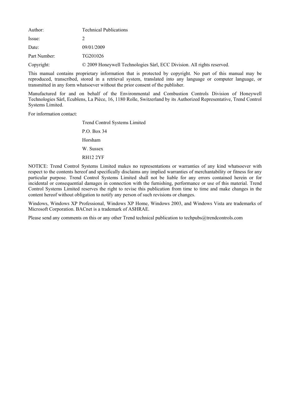 TREND 963 Installation User Manual | Page 2 / 32