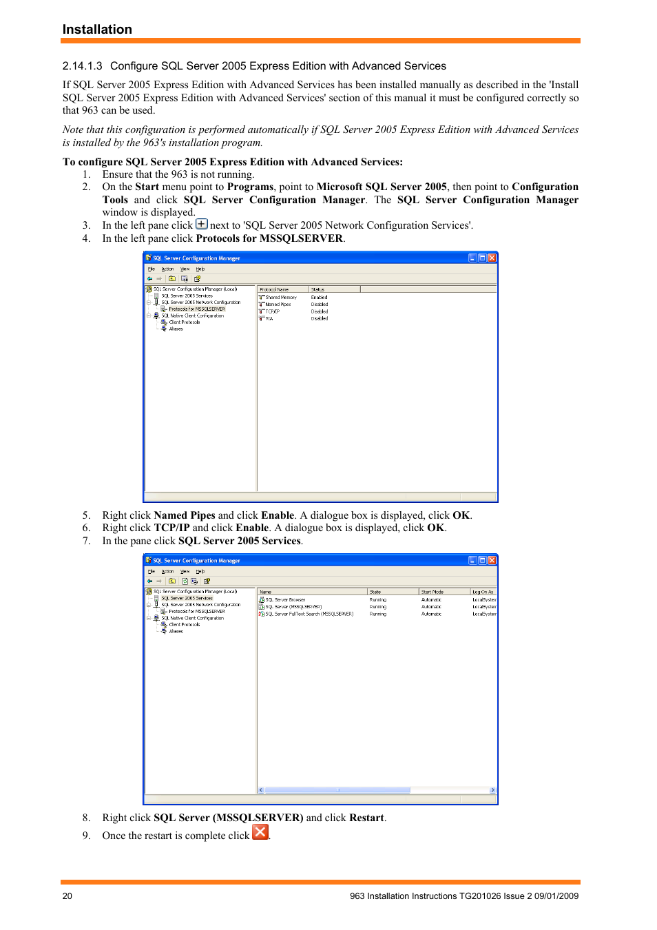 Installation | TREND 963 Installation User Manual | Page 20 / 32