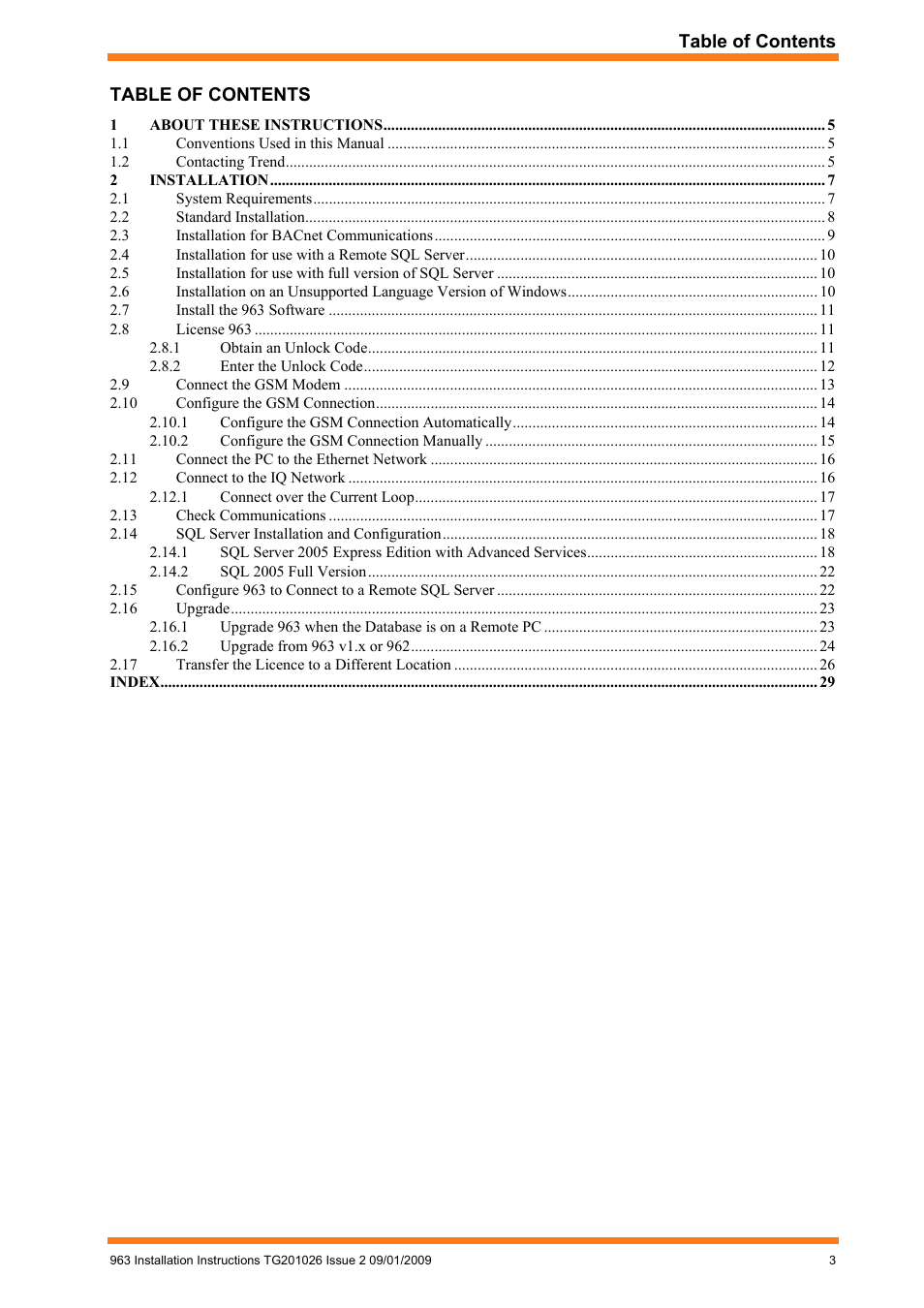 TREND 963 Installation User Manual | Page 3 / 32