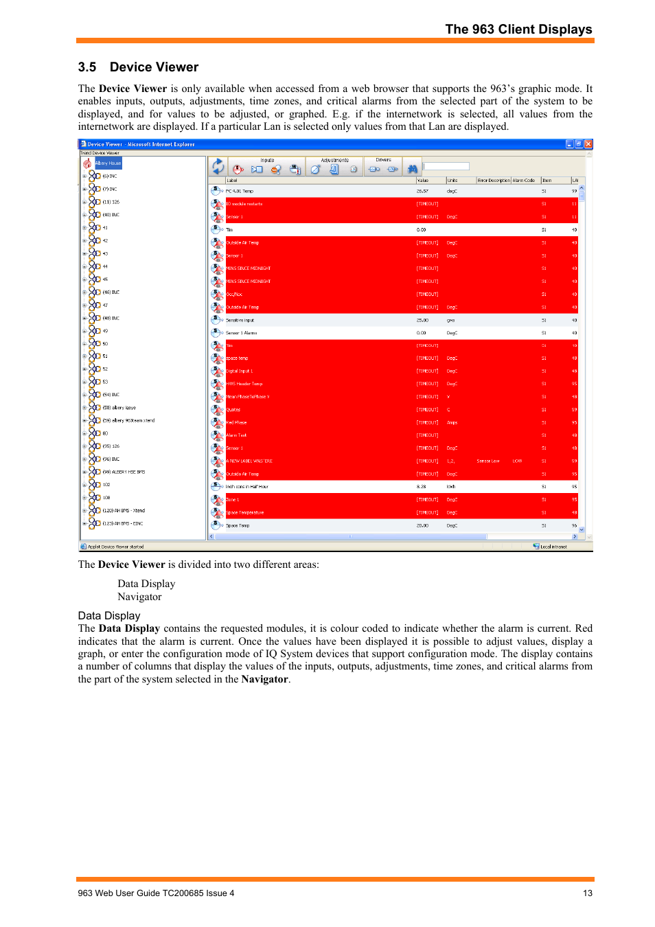 Device viewer | TREND 963 Web User Guide User Manual | Page 13 / 50