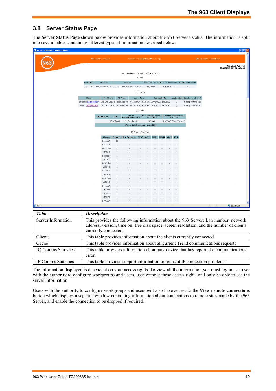 TREND 963 Web User Guide User Manual | Page 19 / 50