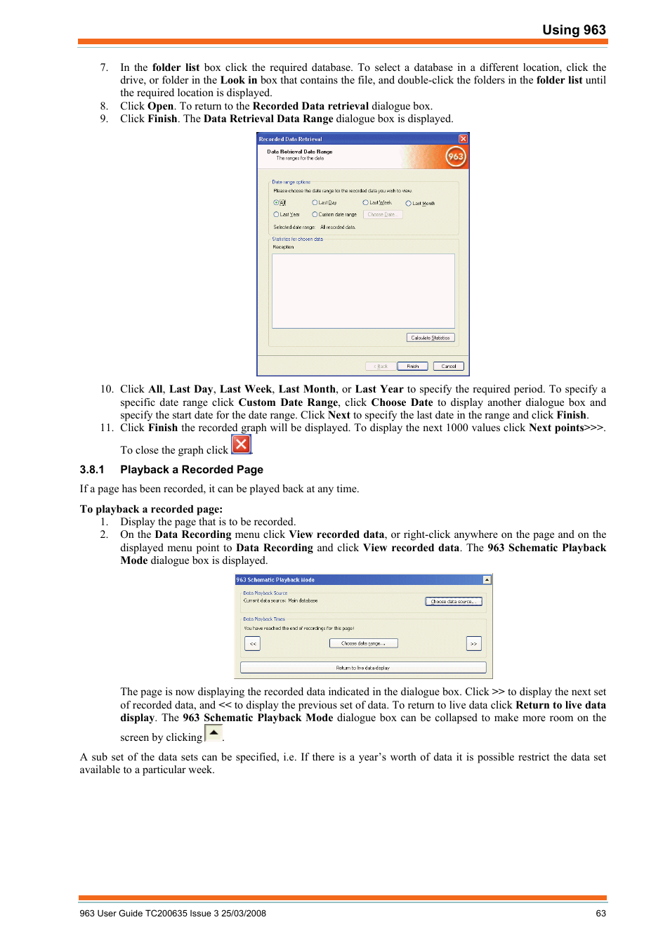 TREND 963 User Guide User Manual | Page 63 / 96