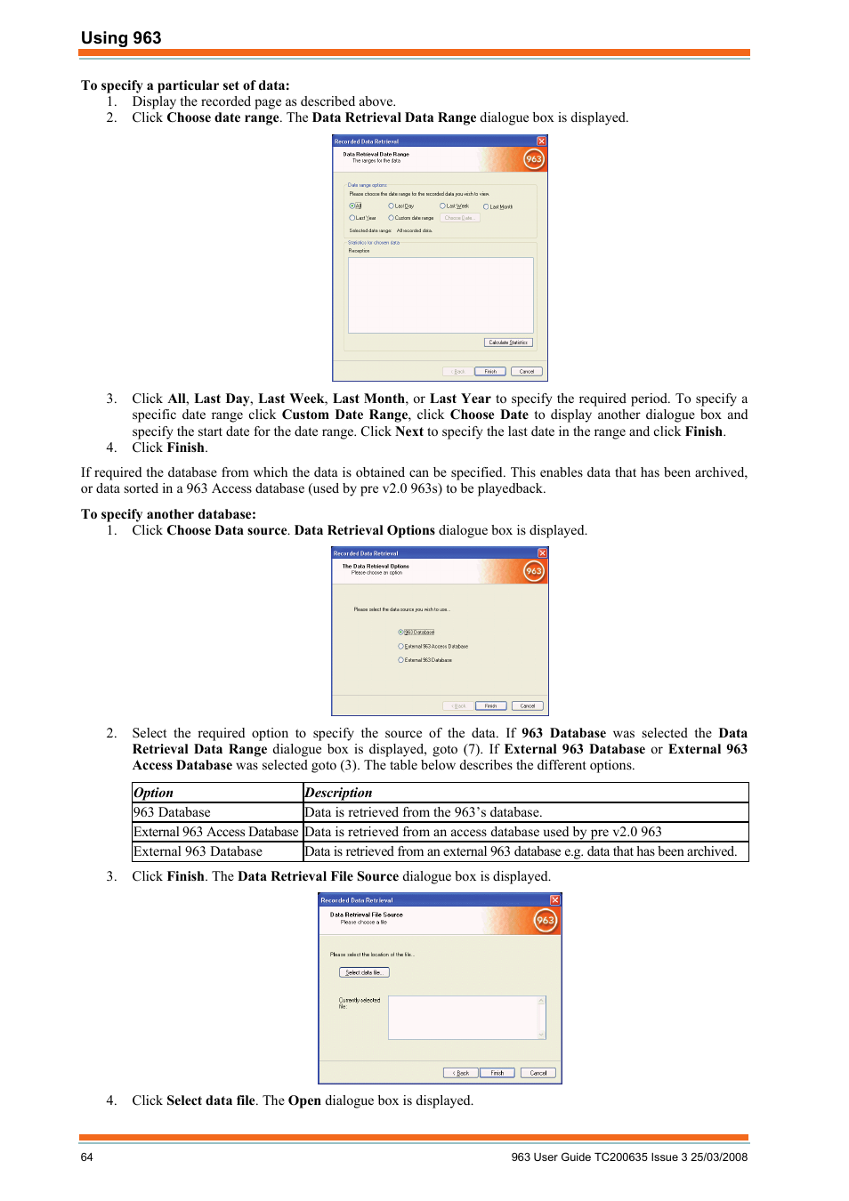 TREND 963 User Guide User Manual | Page 64 / 96