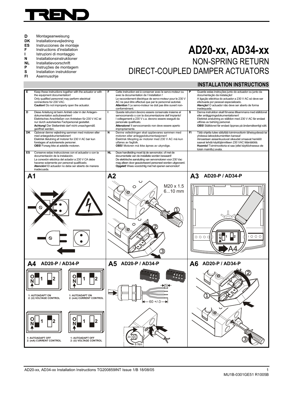 TREND AD34-xx User Manual | 4 pages