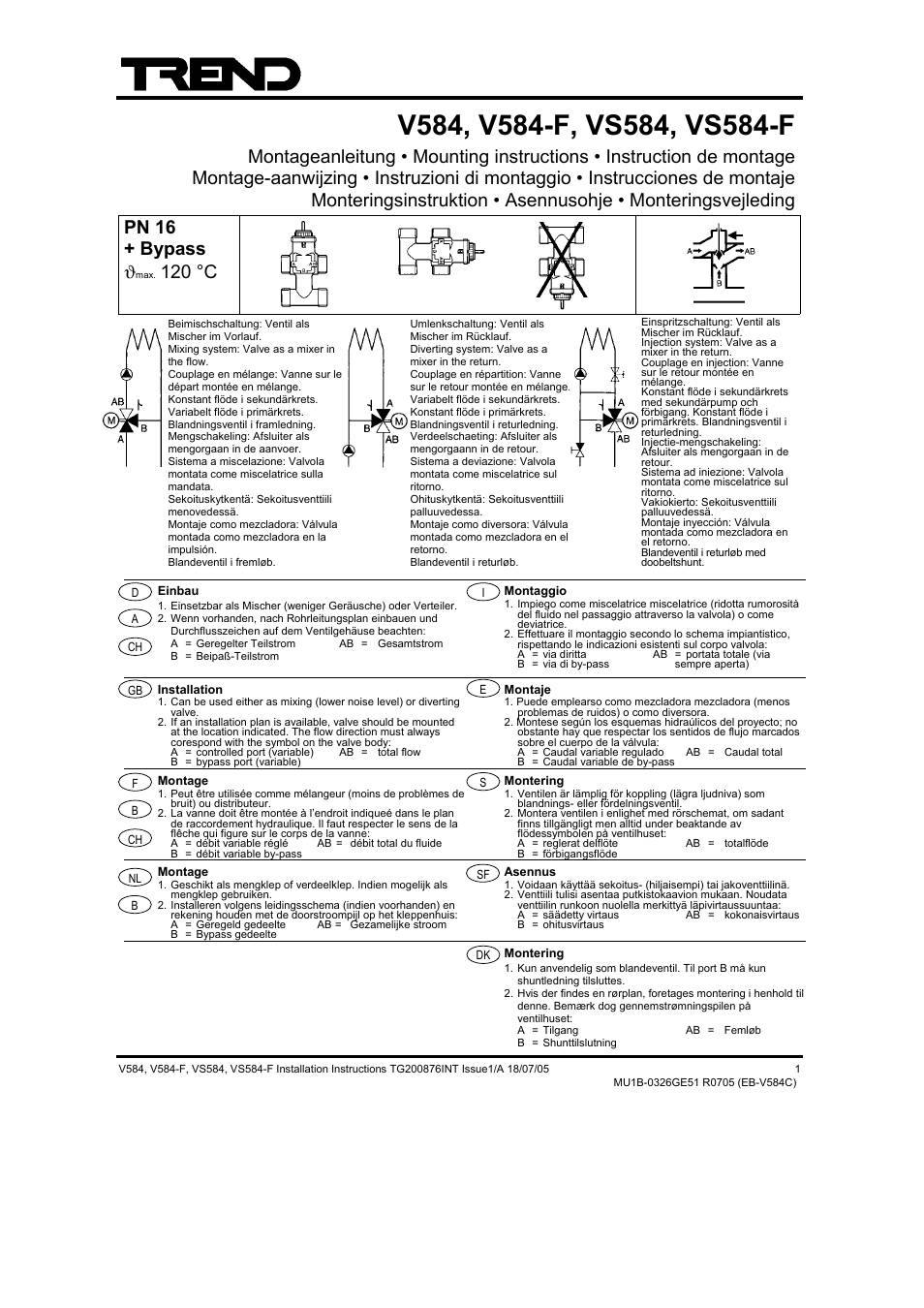 TREND VS584-F User Manual | 2 pages