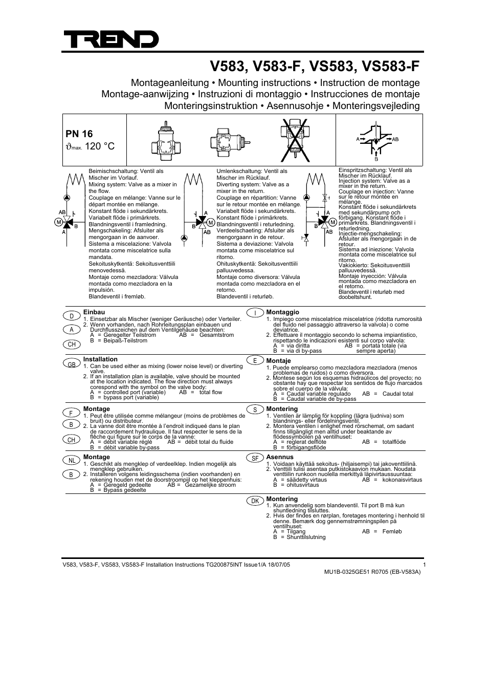 TREND VS583-F User Manual | 2 pages