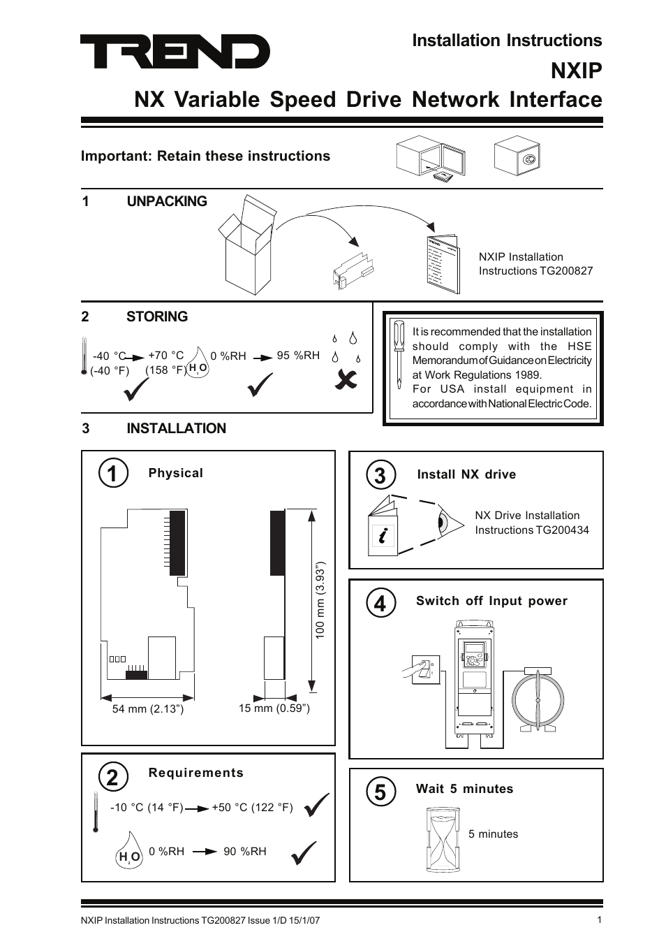 TREND NXIP User Manual | 8 pages