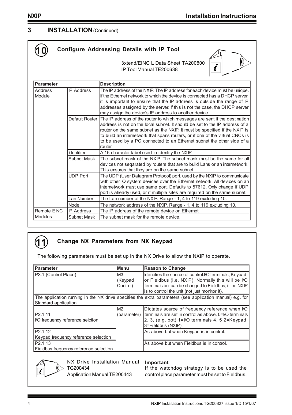 Nxip installation instructions, 3installation | TREND NXIP User Manual | Page 4 / 8