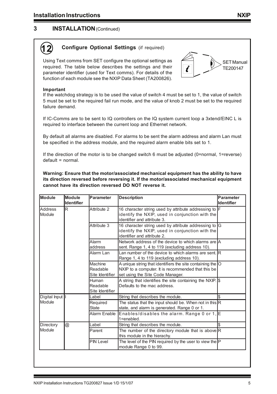 Installation instructions nxip, 3installation | TREND NXIP User Manual | Page 5 / 8