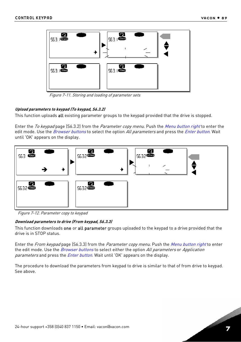 Ok all param, Select, Wait | Loadfactdef | TREND NX Variable Speed Drives User Manual | Page 106 / 136