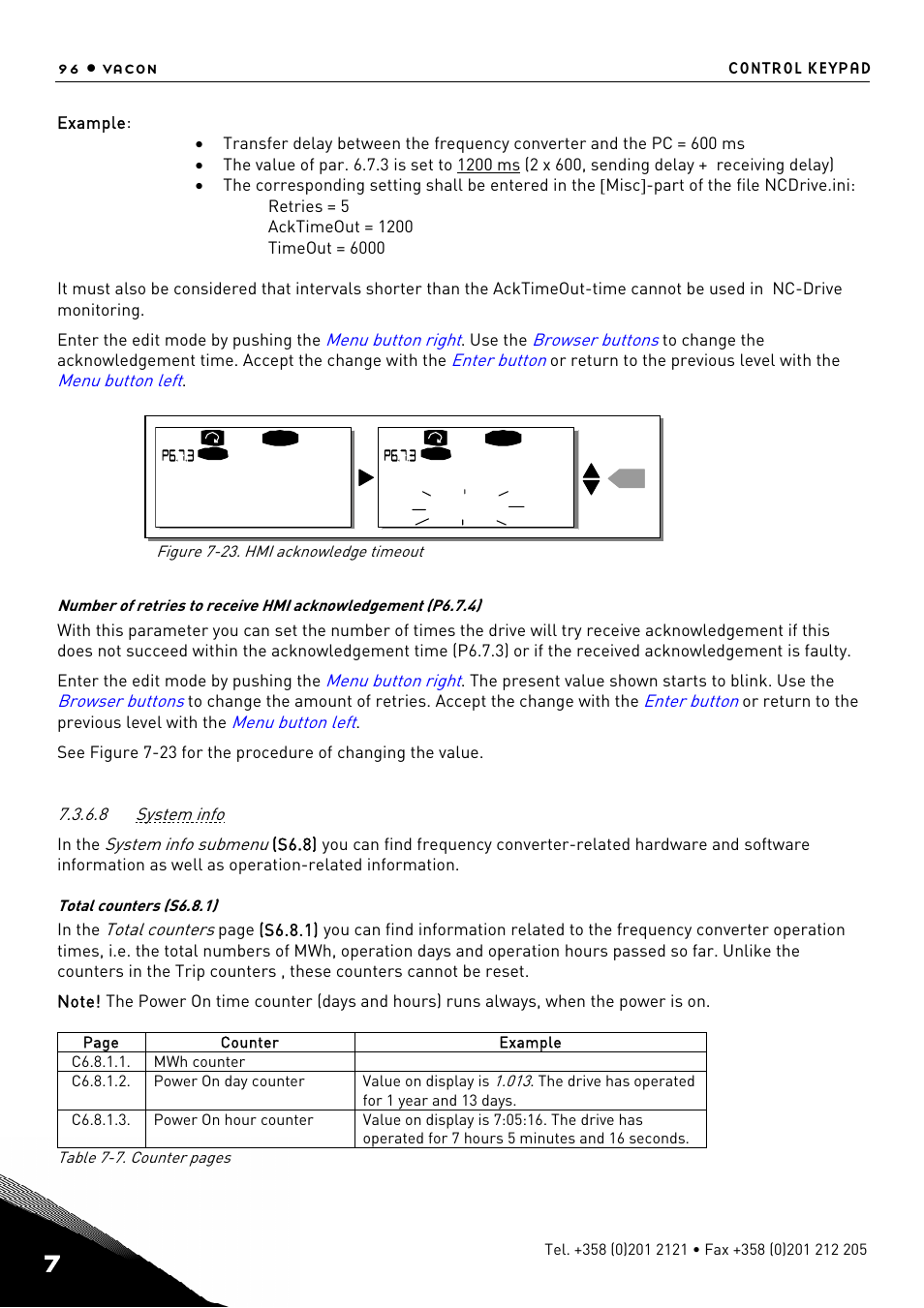 System info, 200ms | TREND NX Variable Speed Drives User Manual | Page 113 / 136