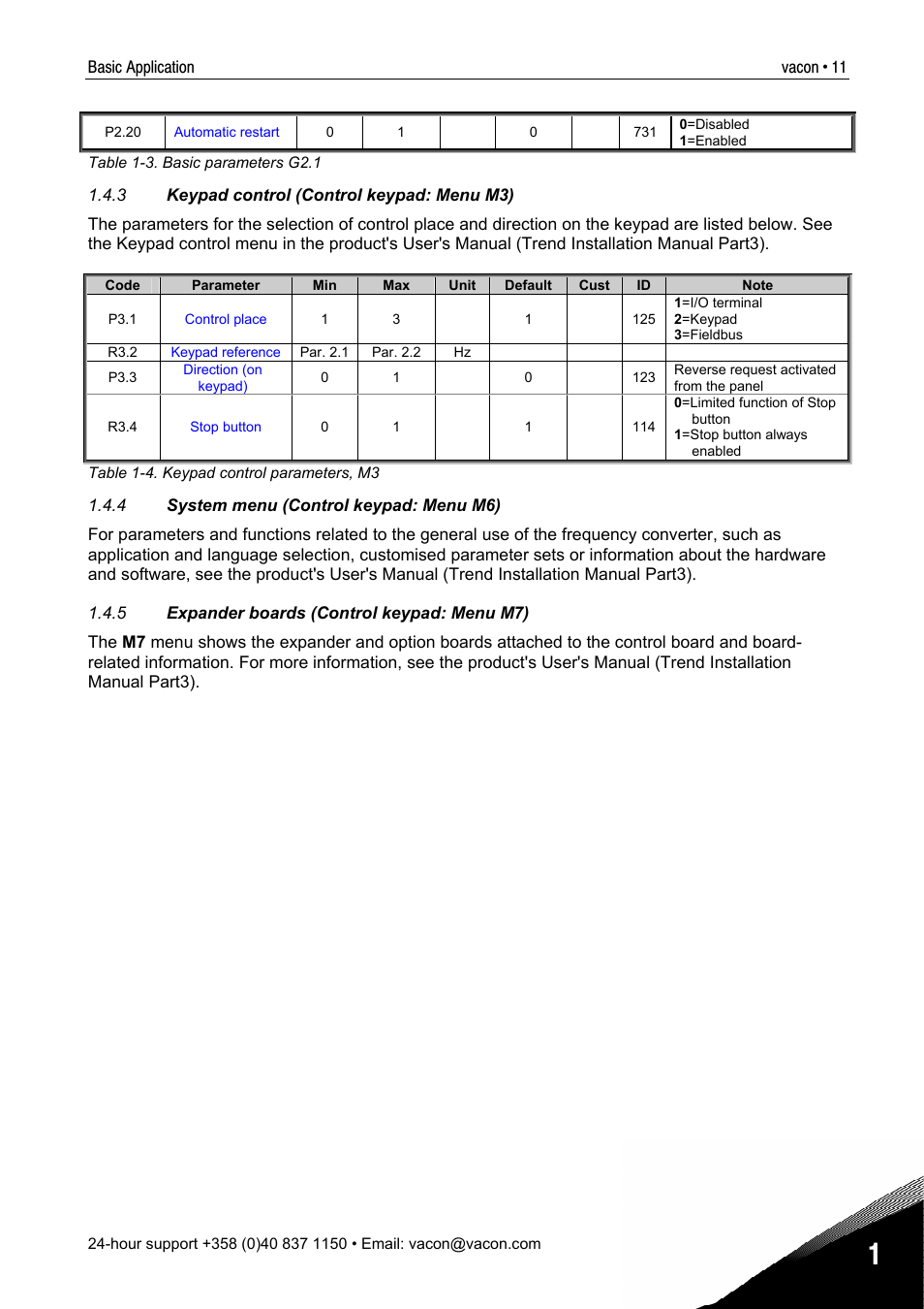 TREND NX Variable Speed Drives User Manual | Page 129 / 136