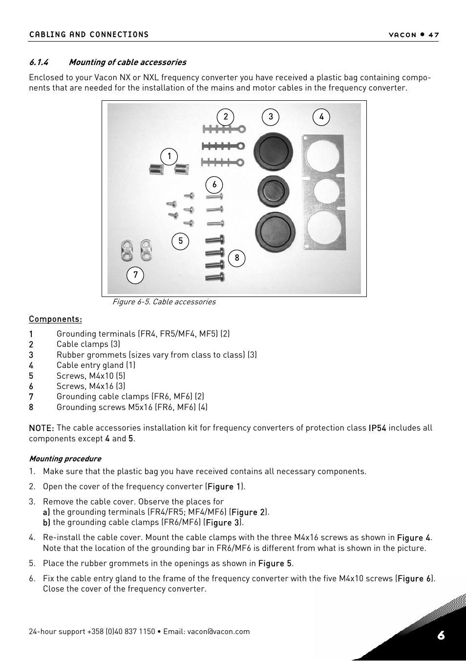 Mounting of cable accessories | TREND NX Variable Speed Drives User Manual | Page 64 / 136