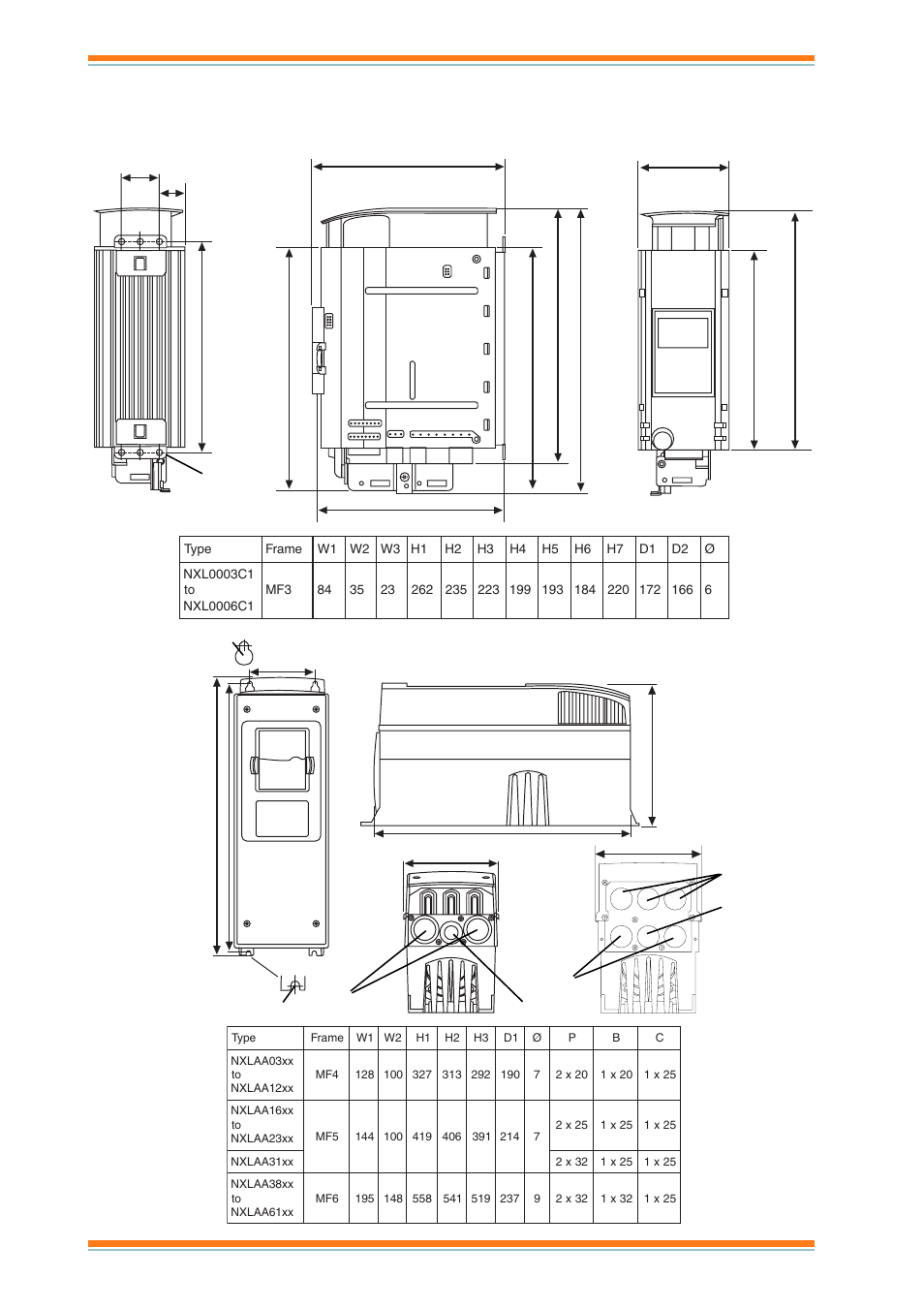 Nxl data sheet, Physical | TREND NXL Variable Speed Drives User Manual | Page 2 / 12