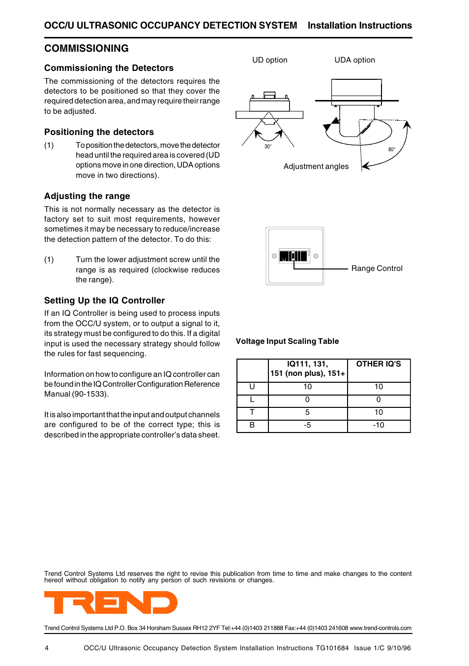 TREND OCC_U User Manual | Page 4 / 4