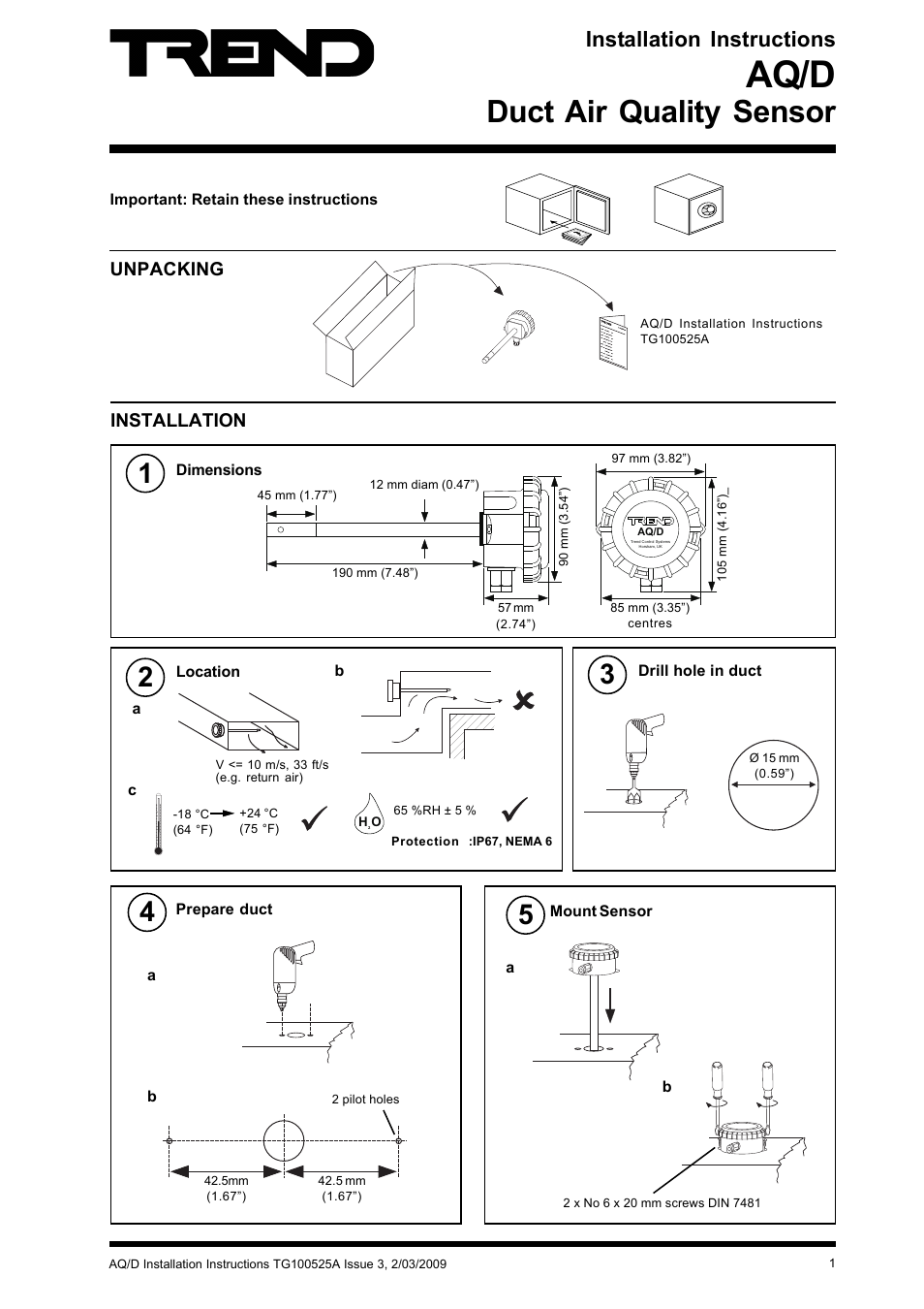 TREND AQ_D User Manual | 4 pages