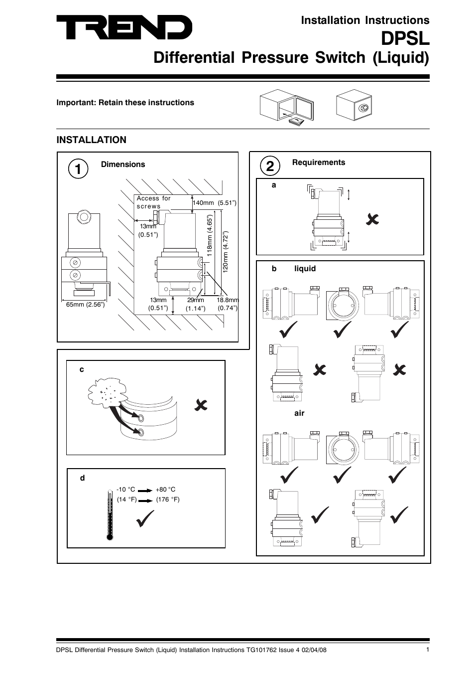 TREND DPSL User Manual | 4 pages