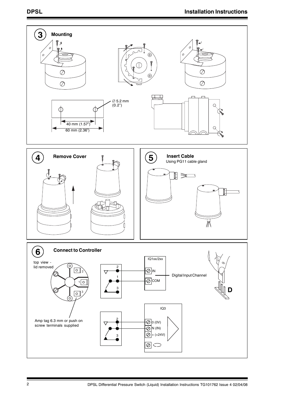 Dpsl installation instructions | TREND DPSL User Manual | Page 2 / 4