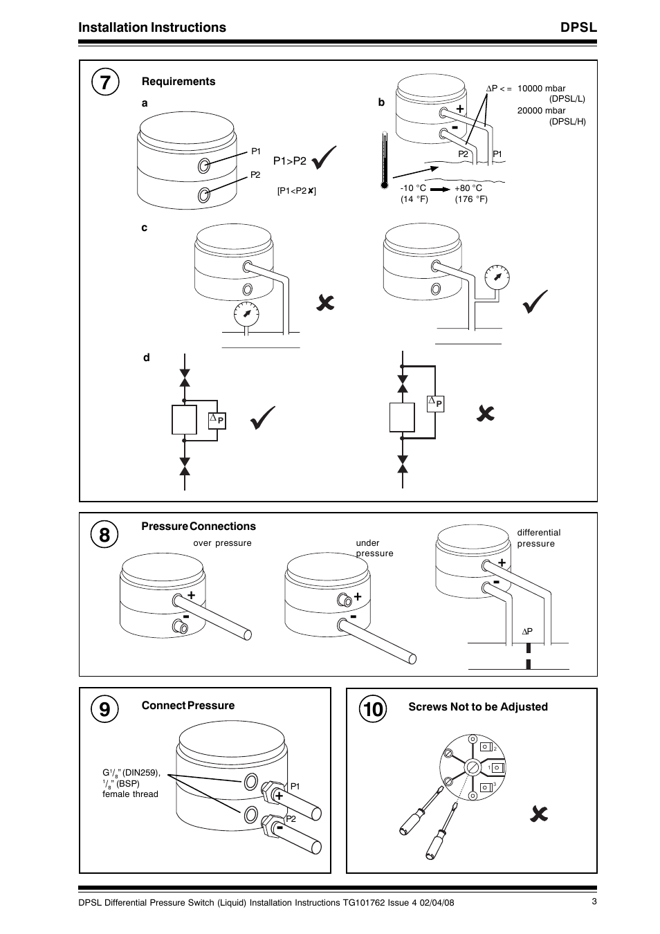 Installation instructions dpsl | TREND DPSL User Manual | Page 3 / 4