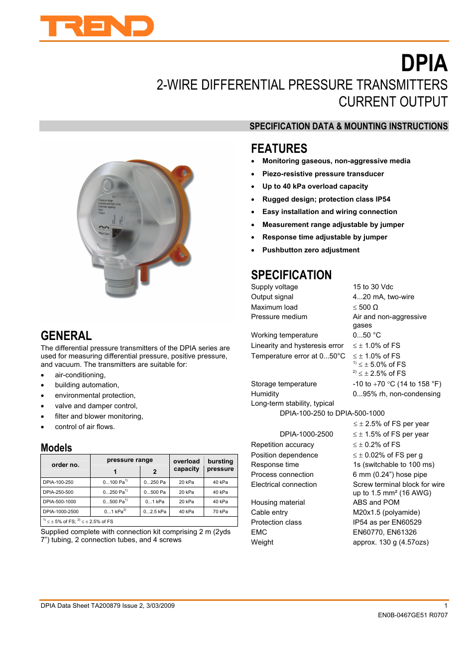 TREND DPIA User Manual | 2 pages