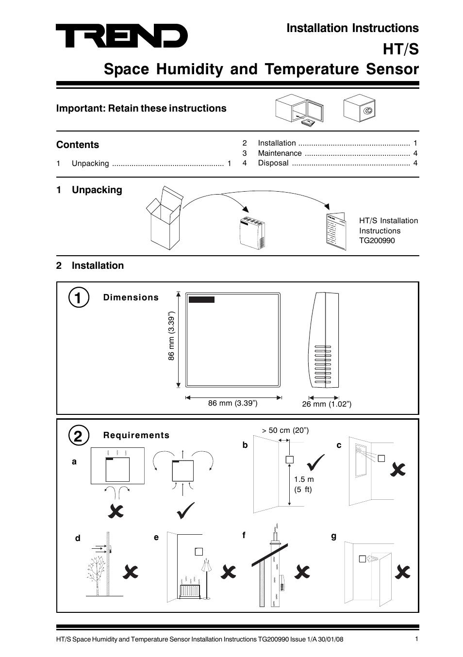 TREND HT_S User Manual | 4 pages